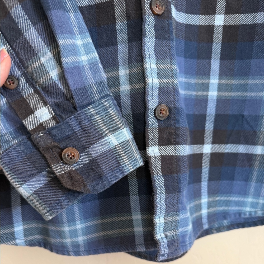 Jachs NY Flannel Plaid Blue Cotton Heavyweight Flannel Outdoor Men’s Medium - Picture 6 of 12